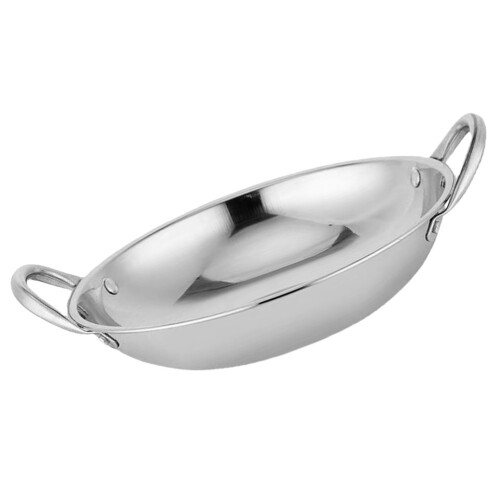 4Pcs Stainless Steel Round Bottom Cooking Pots Silver Kitchenware Set 2