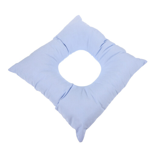 2Pcs Comfortable Sky-Blue Cotton Massage Pillows Face Down for Salons