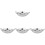 4Pcs Stainless Steel Round Bottom Cooking Pots Silver Kitchenware Set 4
