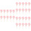 30Pcs Pink Mini Plastic Hand Bell Clappers for Festive Cheer Props 8