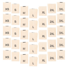 5600Pcs Bulk Beige Cotton Cloth Tags for Clothing Size Labels Sewing