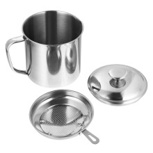 2Pcs Kitchen Oil Storage Bottle Stainless Steel Portable Home Use