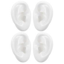 10Paia Orecchie Silicone Per Pratica Piercing Bianco
