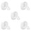 10Paia Orecchie Silicone Per Pratica Piercing Bianco 4