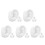 10Paia Orecchie Silicone Per Pratica Piercing Bianco 10
