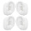 10Paia Orecchie Silicone Per Pratica Piercing Bianco 2