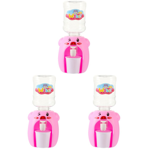 3Pz Distributore Acqua Mini Bambini Gioco Casa Rosa Immaginativo 2