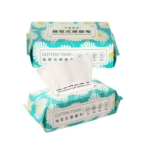 2Pcs Practical Disposable Foot Wipes Soft Thick Absorbent Spa Towels 1