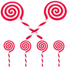 30Pz Props Lollipop Rosa in PP Per Decorazioni Matrimonio E Compleanno
