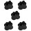 5Set Set Sliders E Puck Hockey ABS Nero Per Uso Party E Ricambio 10
