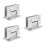 3Sets Rvs Glasklem Douche Scharnier 90 Graden Frameloze 8
