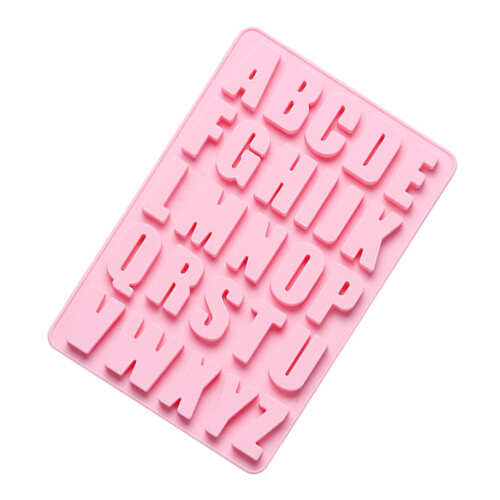 Stampo Silicone Lettere Rosa Per Biscotti Cioccolato E Dessert
