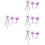 4Set Cerchietti E Bacchette Viola Tema Halloween Per Cosplay E Party 8