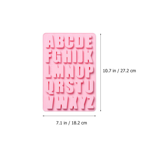 Stampo Silicone Lettere Rosa Per Biscotti Cioccolato E Dessert 1