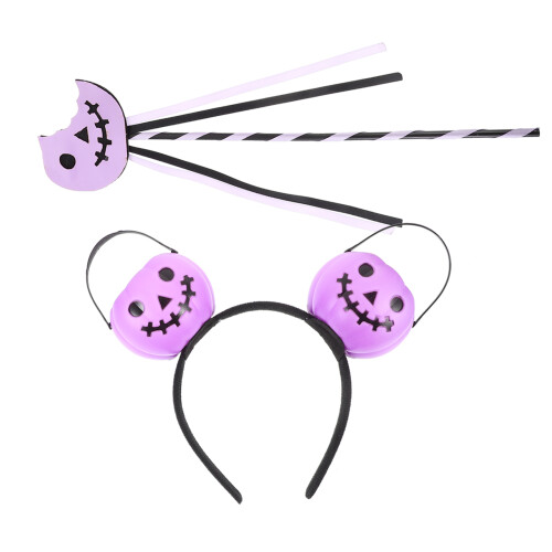 4Set Cerchietti E Bacchette Viola Tema Halloween Per Cosplay E Party 1