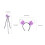 4Set Cerchietti E Bacchette Viola Tema Halloween Per Cosplay E Party 10