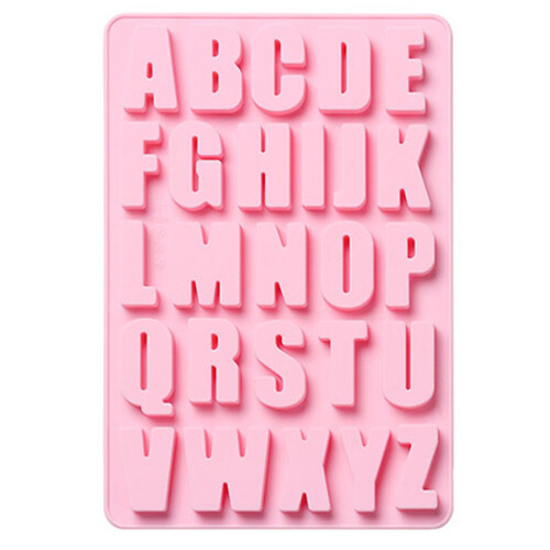 Stampo Silicone Lettere Rosa Per Biscotti Cioccolato E Dessert 2