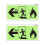 Décor Mural Sortie De Secours PVC Noir Stickers 6