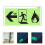 Décor Mural Sortie De Secours PVC Noir Stickers 10