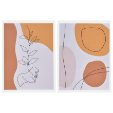 Boho-Wanddeko, geometrische Poster fürs Wohnzimmer, abstrakte Illustration, exquisite rahmenlose Wandbilder fürs Schlafzimmer, 2 Stück