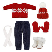 4Sets Kerstkleding Katoen Set Met Hoed En Sjaal Voor Feest