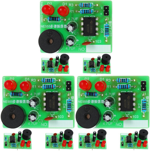 9Conjuntos Kit De Treinamento Soldagem Circuito Flash DIY Verde 2
