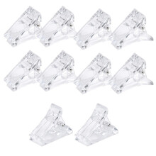 Versatile Nail Artist's Kit, Quick Building Nail Tips Clip, Waterproof Transparent Dual Nail Form for Artificial Nails (10 Pieces)