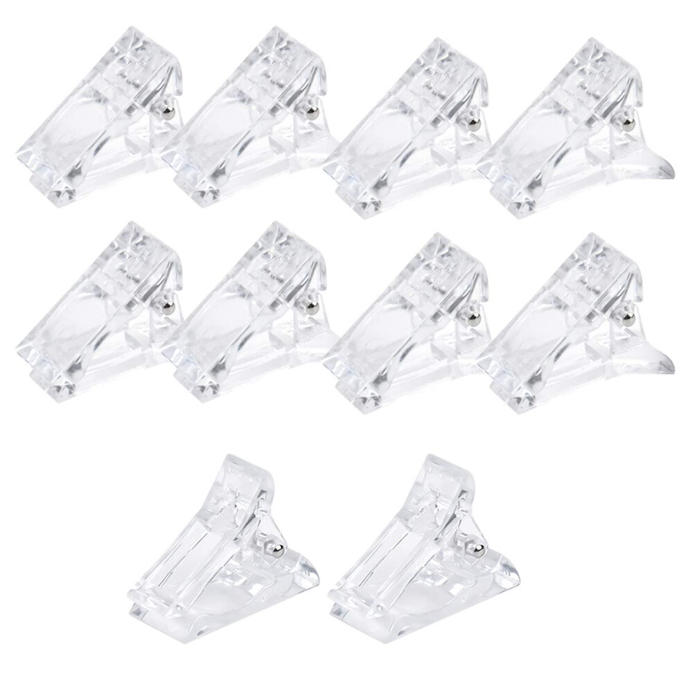 Effortless Nail Stylist's Companion, Nail Tips Clip for Quick Polygel Building, Artificial Nails Clip for UV LED Builder Clamps (Set of 10)
