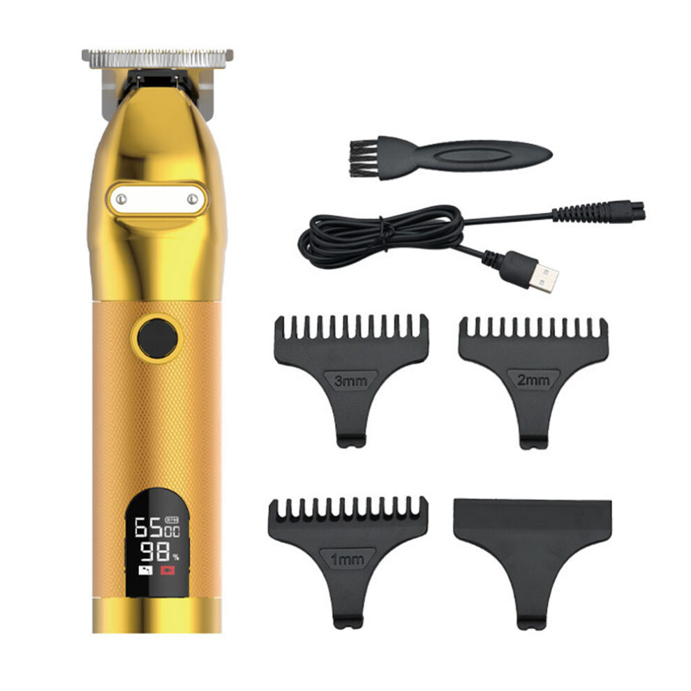 Black Precision Haircutting Tool, Intelligent Led Display, Quiet Operation Men's Grooming Set