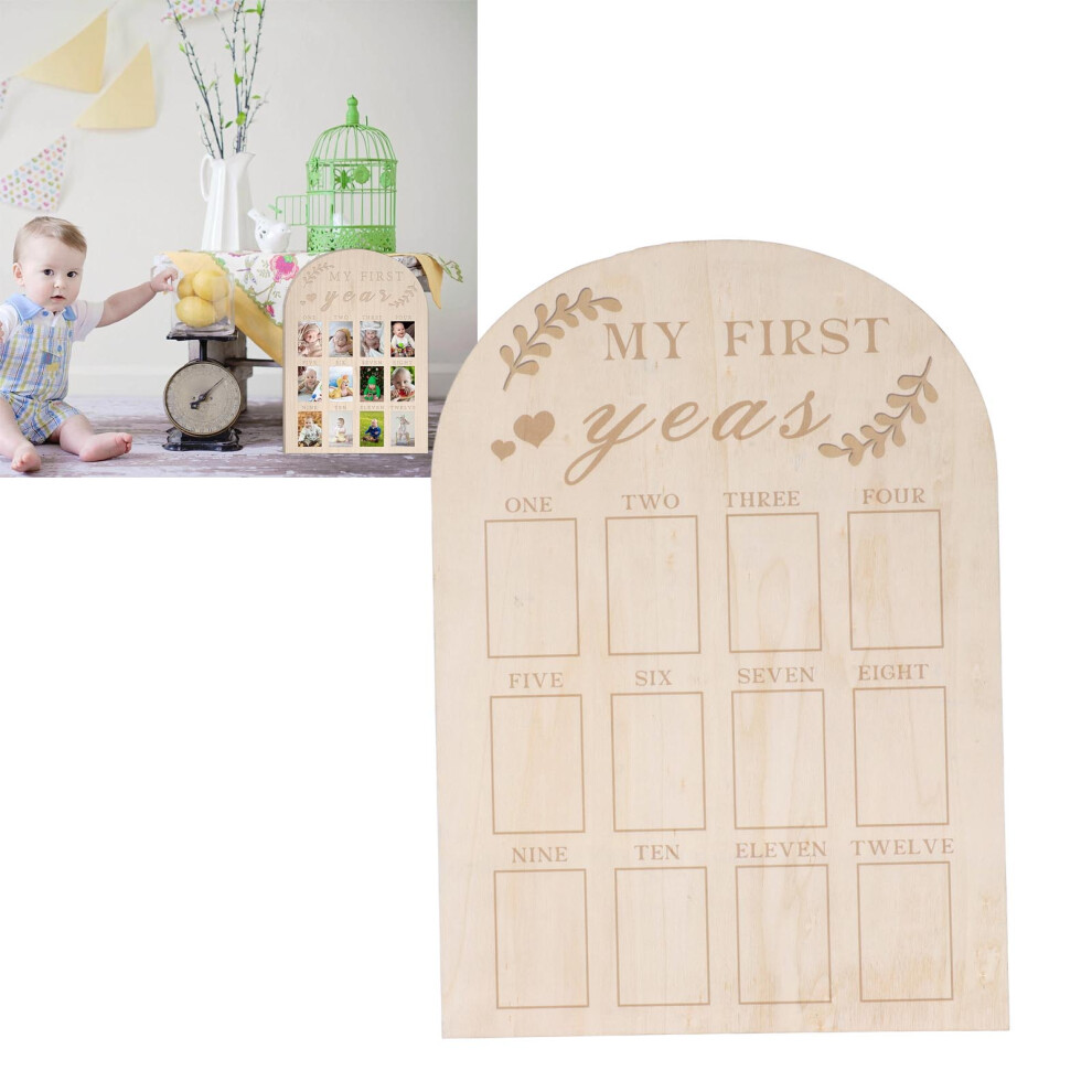 Baby's First Year Milestone Board and Photo Frame with Keepsake Space