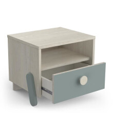 Mesa de Cabeceira - Demeyere - Ilian - Bege - 1 Gaveta - Estilo Escandinavo