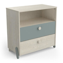 Comoda - Demeyere - Ilian - 2 gavetas - Estilo escandinavo - Cor bege