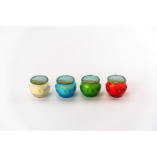 Lot de 4 bougies citronnelle d'extérieure contre les moustiques à la cire de soja
