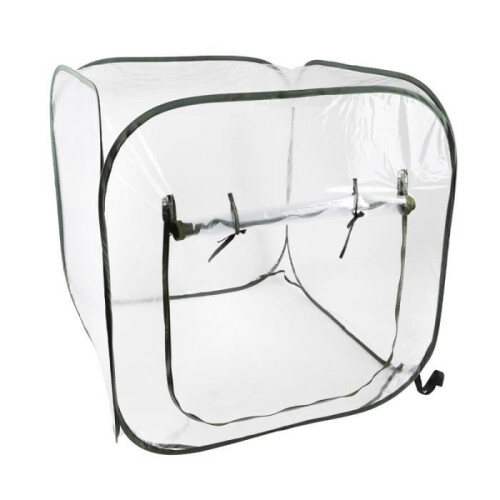 Serra POP UP per giardino - Suan - 100 x 100 x 100 cm - Trasparente - Bianco 1