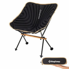 Chaise de camping gonflable - Kingcamp - Noir - Sac de transport inclus - 1 place - Mixte