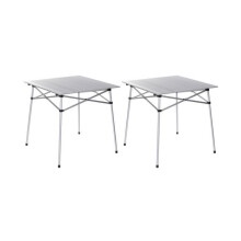 Set di 2 tavoli a listelli da campeggio - O'Camp - Custodia di trasporto inclusa - 70 x 70 x 70 cm
