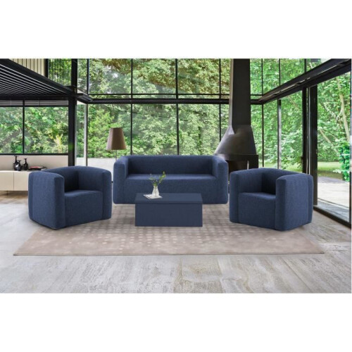 Divano gonfiabile 2-3 posti Terracotta - Interno ed esterno - Colore Blu 1