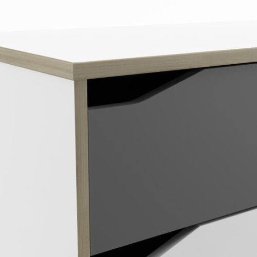 Commode - DEMEYERE - GENIUS - Blanc et Gris - 3 tiroirs - 78,3 x 42,6 x 75,9 cm 2