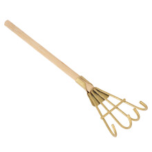 2Stk Mini Gartenrechen Gold Metall Für DIY Zen Gartendeko