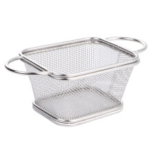 3Stk Drahtgitter Frittierkorb Silber Für Frittieren Von Snacks