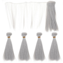20Stk Kleine Graue Puppen Haarperücken Strapazierfähigem PP