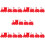 5St Mini Kersttrein Rood Plastic Speelgoed En Decoratie 10