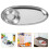 4Stk Edelstahlteller Für Snacks Mit Dipfach Silber Elegant 11
