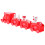 5St Mini Kersttrein Rood Plastic Speelgoed En Decoratie 3