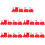 5St Mini Kersttrein Rood Plastic Speelgoed En Decoratie 8