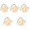 5Pièces Bambou Beige Cage Suspendue Polyvalente 5