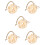 5Pièces Bambou Beige Cage Suspendue Polyvalente 10