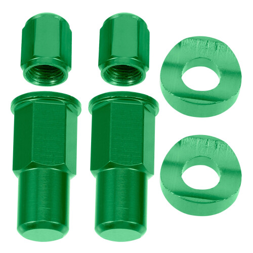 3Set Kit Tappi Valvole in Lega Alluminio Verde Per Auto