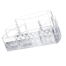 2Stk Weißer Kosmetik Organizer Aufbewahrungsbox Desktop Mehrzweck