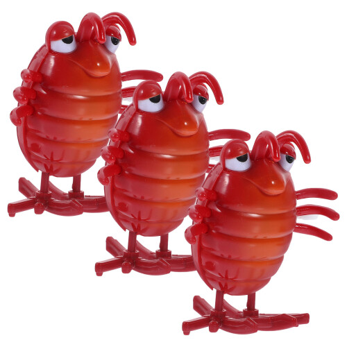 12Pcs Dark Red Wind Up Insect Toy Funny Clockwork Halloween Gift 1